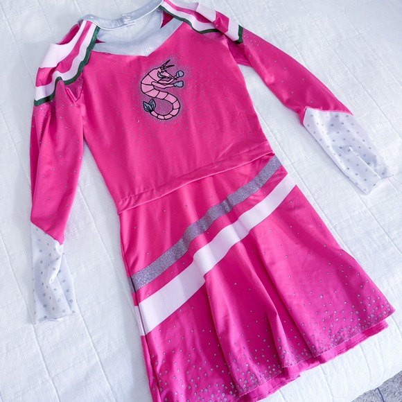Disney Zombies 3 Addison Wells Classic Cheer Halloween Costume Pink Girls LARGE - Picture 11 of 13